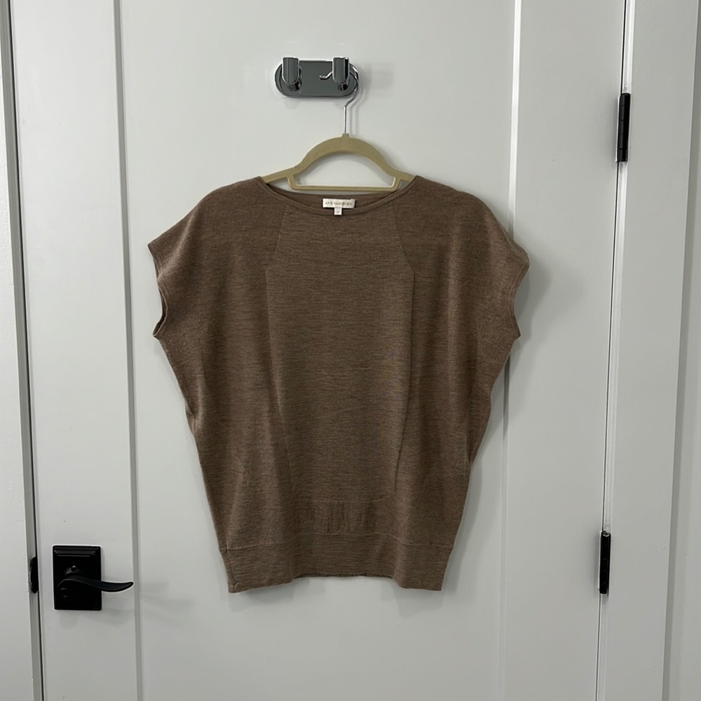 Ann Mashburn Tan Cashmere Top